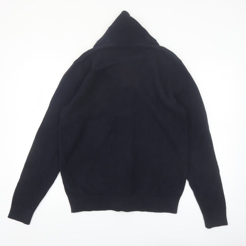 Jack & Jones Men's Blue Cotton Chunky Knit Cardigan M
