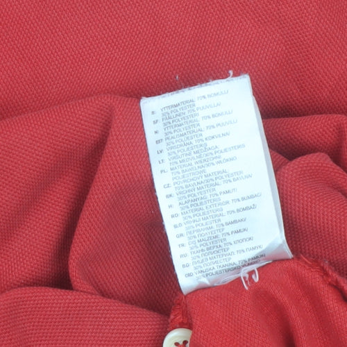 Adidas Men's Red 2XL Performance Essentials Polo Shirt