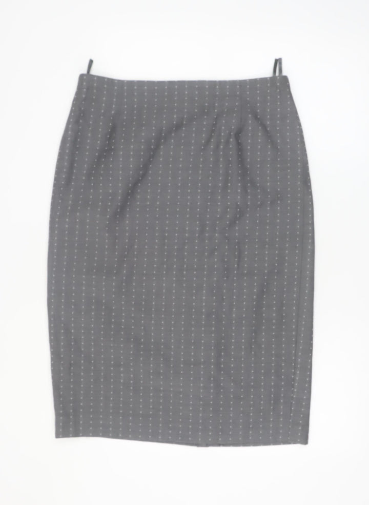 ARA Women Grey Wool Blend Pencil Skirt Size 18 Workwear