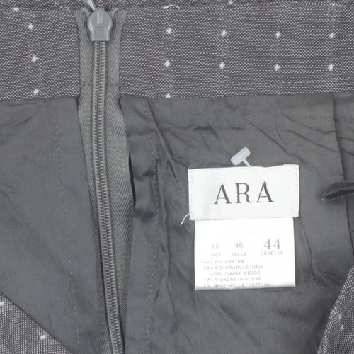 ARA Women Grey Wool Blend Pencil Skirt Size 18 Workwear