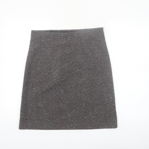 Marks and Spencer Womens Grey Tweed Pencil Skirt Size 14
