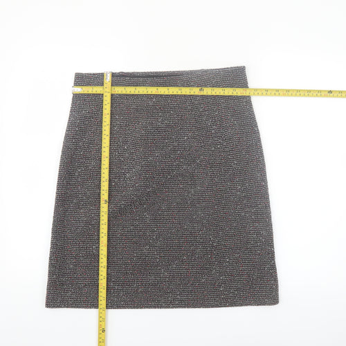 Marks and Spencer Womens Grey Tweed Pencil Skirt Size 14