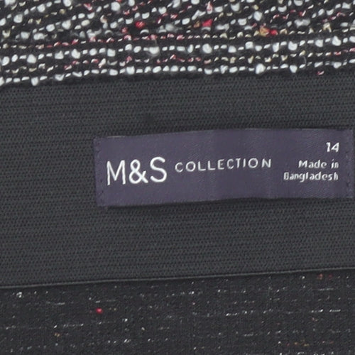 Marks and Spencer Womens Grey Tweed Pencil Skirt Size 14