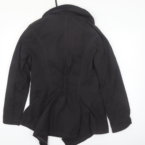 L33 Women's Black Mid-Length Zip Jacket Size L