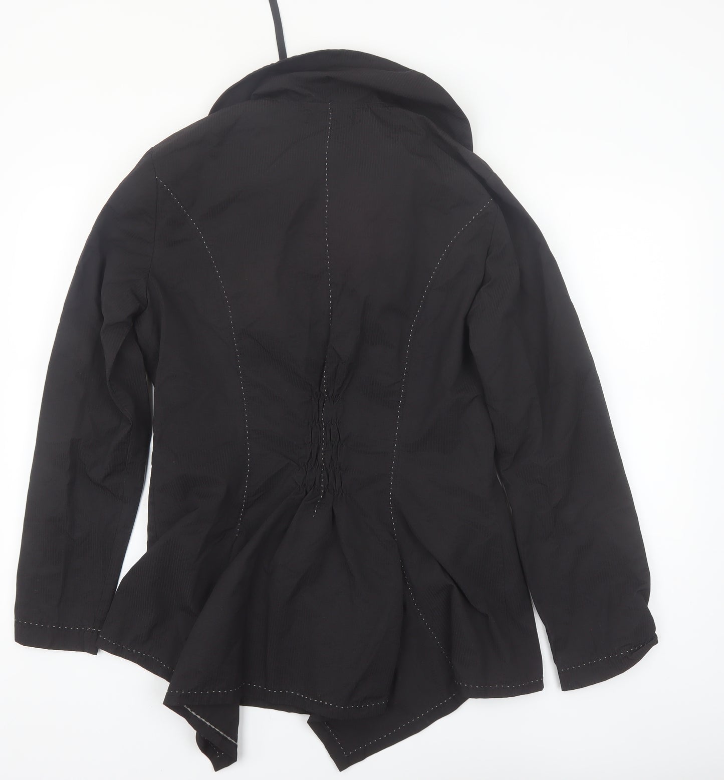 L33 Women's Black Mid-Length Zip Jacket Size L