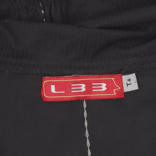 L33 Women's Black Mid-Length Zip Jacket Size L
