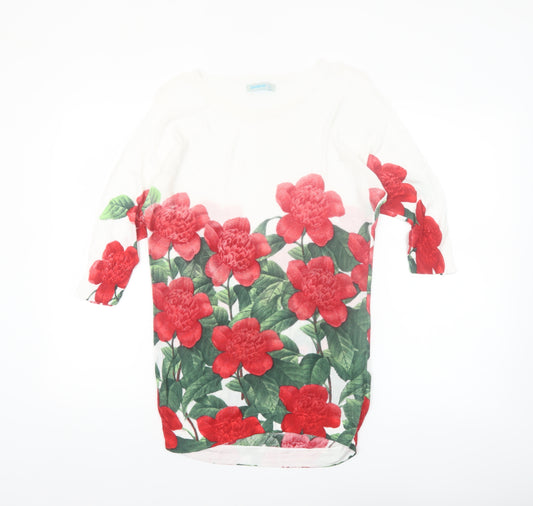 Desigual Women Multicoloured Floral Pullover Jumper L
