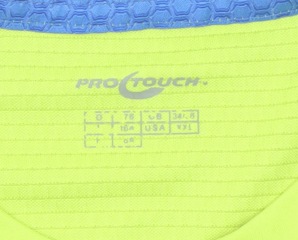 Pro Touch Men's Yellow Running T-Shirt L Moisture Wicking