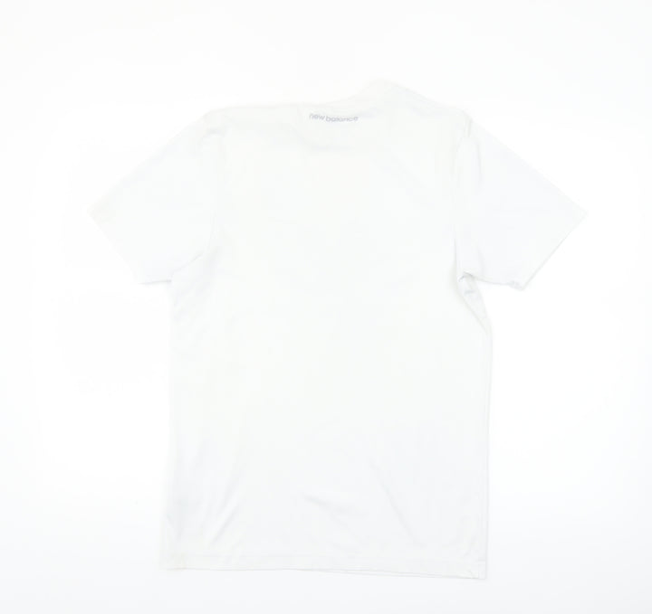 New Balance Men's White Short Sleeve Athletic T-Shirt Size S