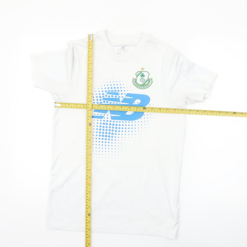 New Balance Men's White Short Sleeve Athletic T-Shirt Size S
