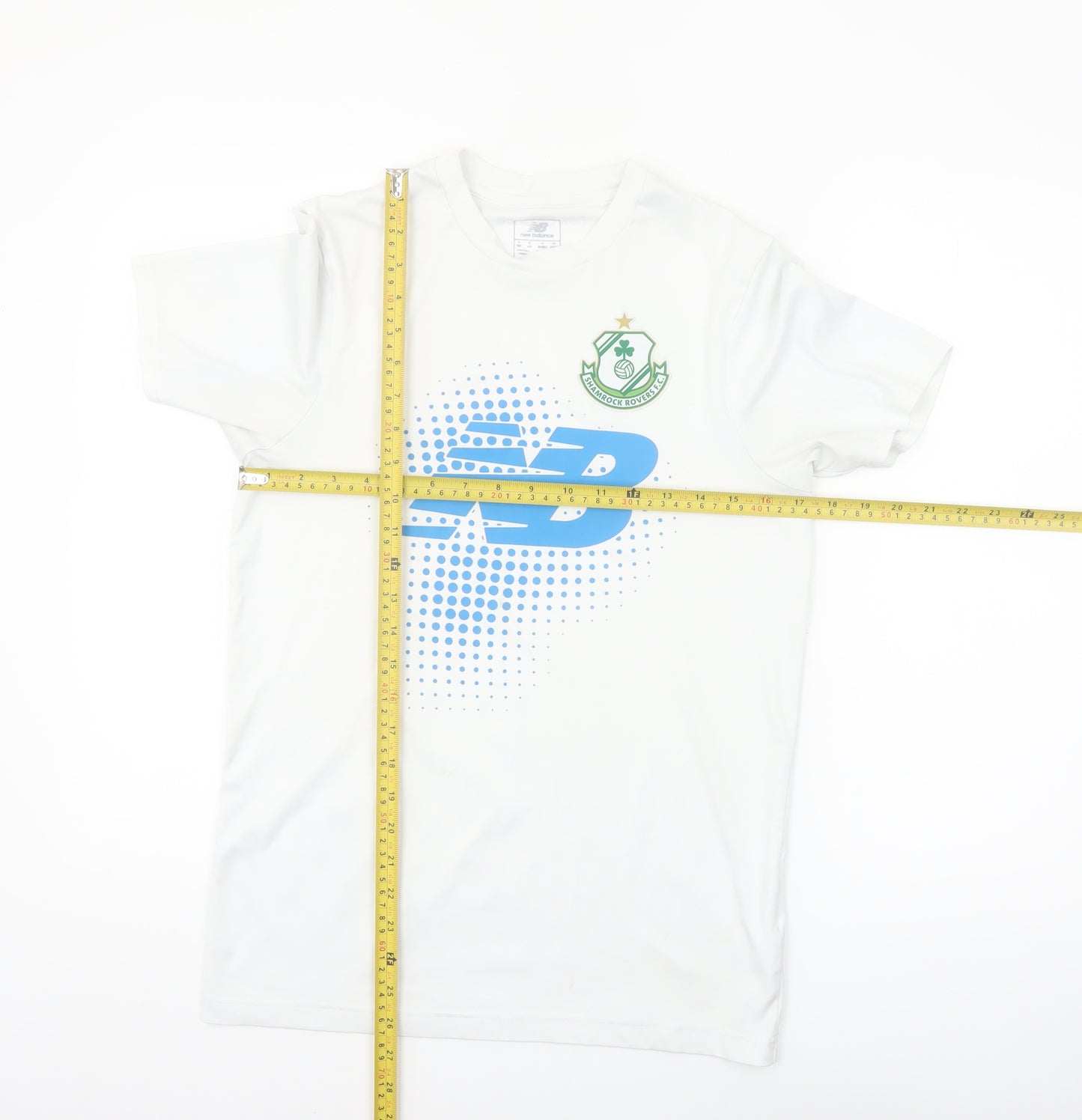 New Balance Men's White Short Sleeve Athletic T-Shirt Size S