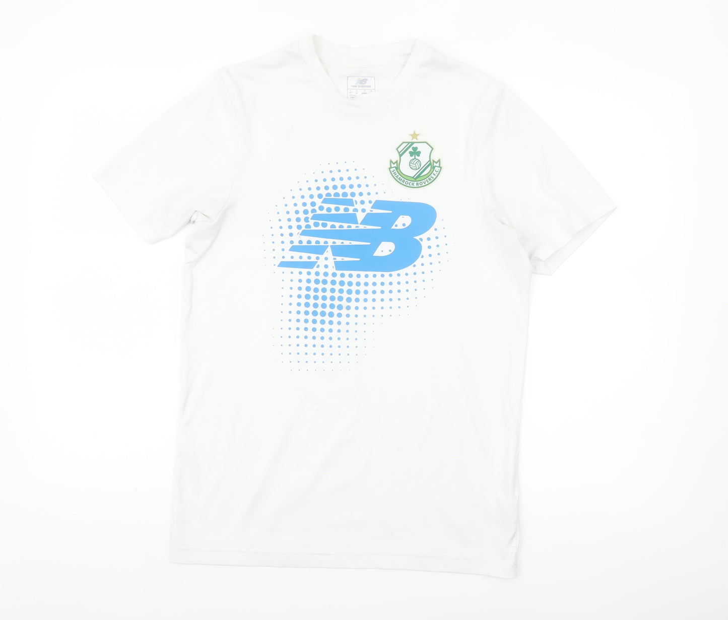 New Balance Men's White Short Sleeve Athletic T-Shirt Size S