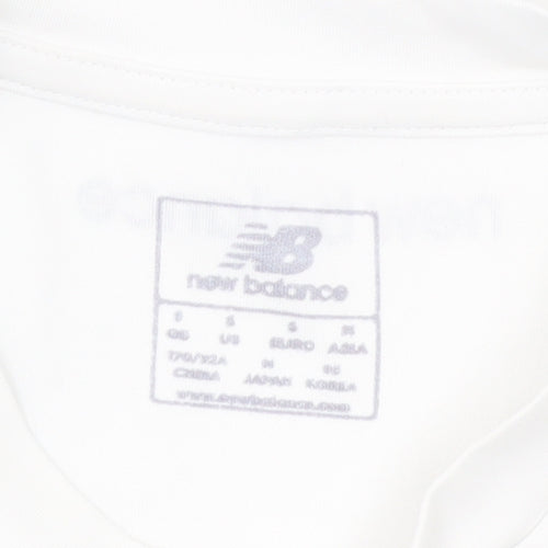 New Balance Men's White Short Sleeve Athletic T-Shirt Size S