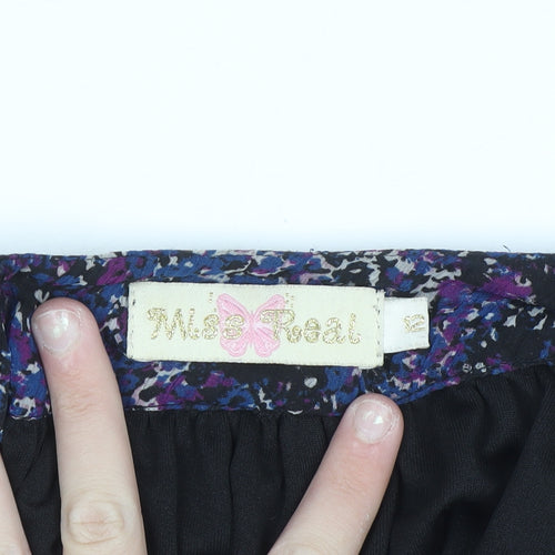 Miss Real Womens Multicoloured Floral Skater Skirt Size 12