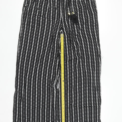 Atmosphere Womens Black Geometric Wide-Leg Trousers Size 12