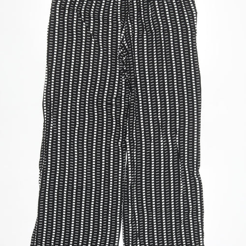 Atmosphere Womens Black Geometric Wide-Leg Trousers Size 12