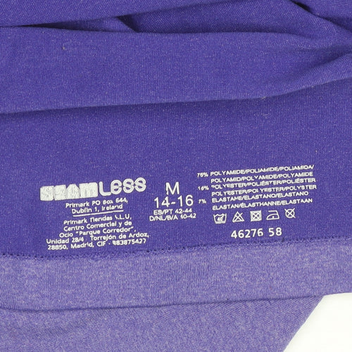 Primark Women’s Purple Seamless Tank Top Size 14-16 Stretch Activewear