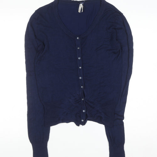 Atmosphere Women's Blue V-Neck Button Cardigan Size 12