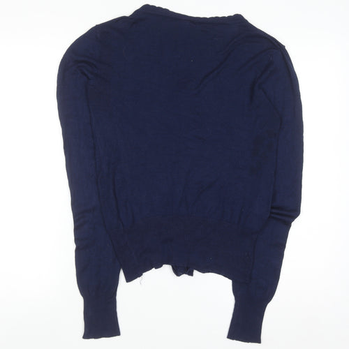 Atmosphere Women's Blue V-Neck Button Cardigan Size 12
