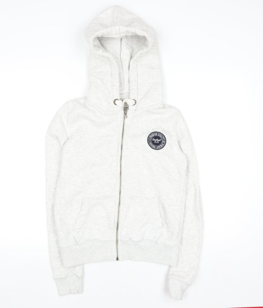 SoulCal & Co Womens Grey Full Zip Hoodie UK 8 Cotton Blend Casual