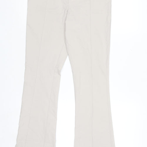 H&M Divided Women's Beige Flared Stretch Trousers Size 10