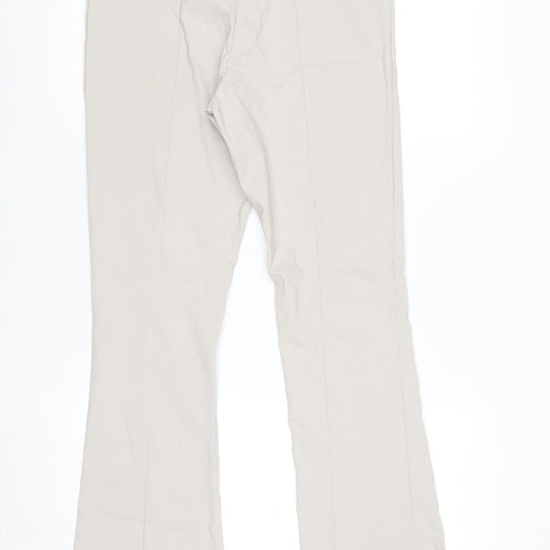 H&M Divided Women's Beige Flared Stretch Trousers Size 10