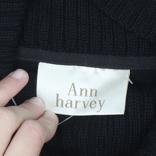 Ann Harvey Women's Black Size 26/28 Roll Neck Pullover Sweatshirt