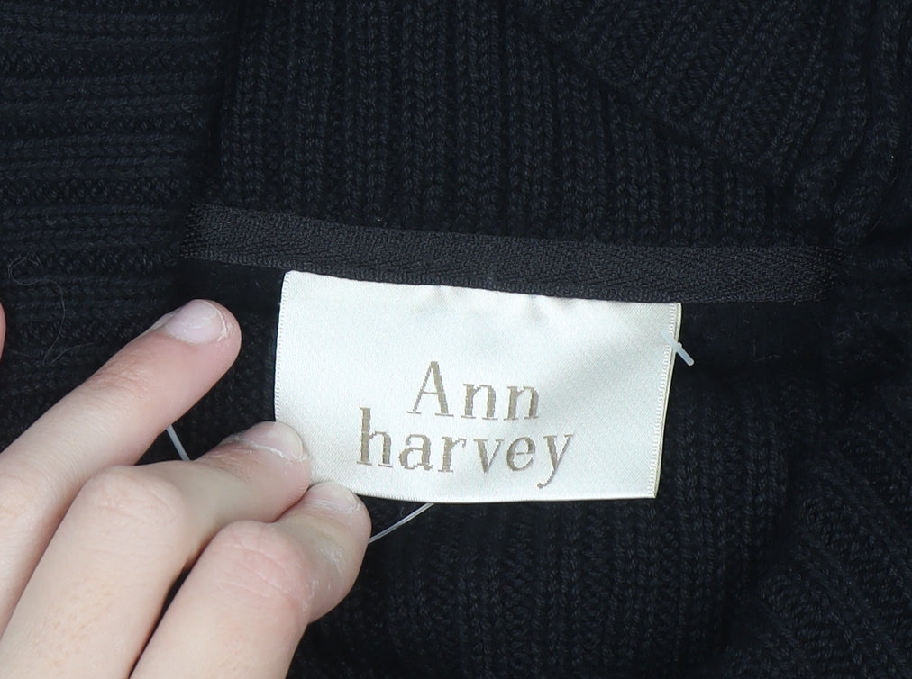 Ann Harvey Women's Black Size 26/28 Roll Neck Pullover Sweatshirt