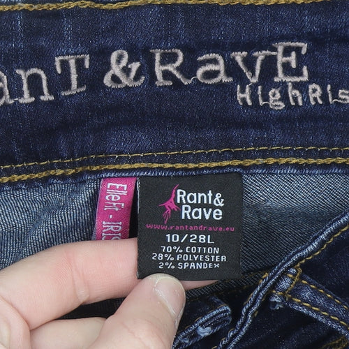 Rant & Rave Women's Blue High Rise Straight Jeans Size 10