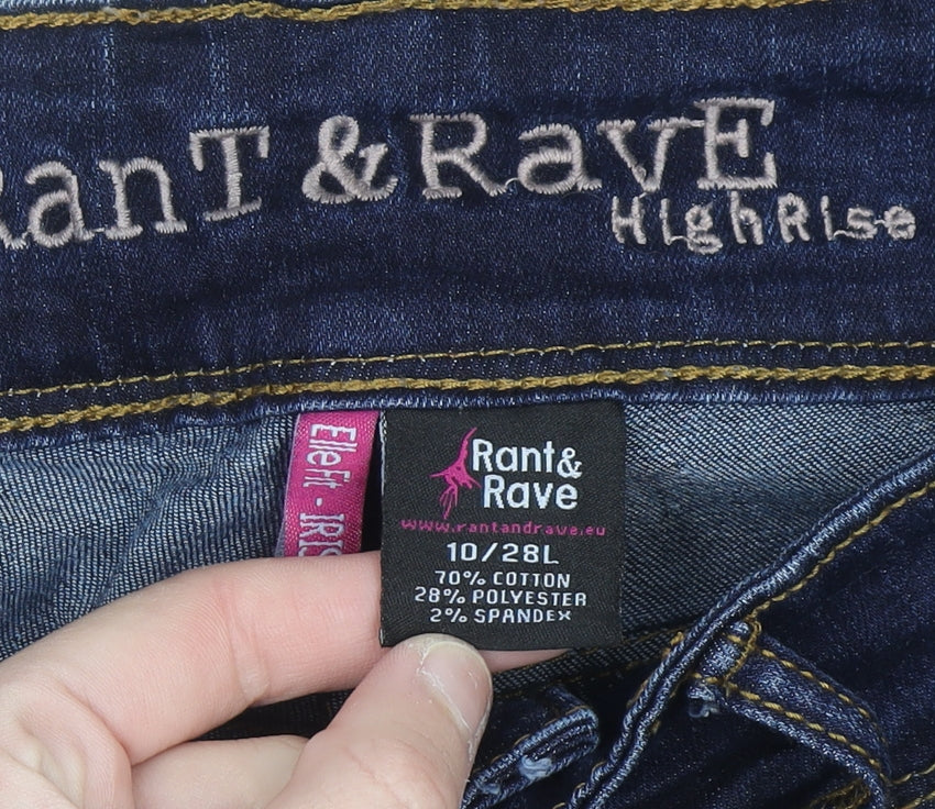 Rant & Rave Women's Blue High Rise Straight Jeans Size 10