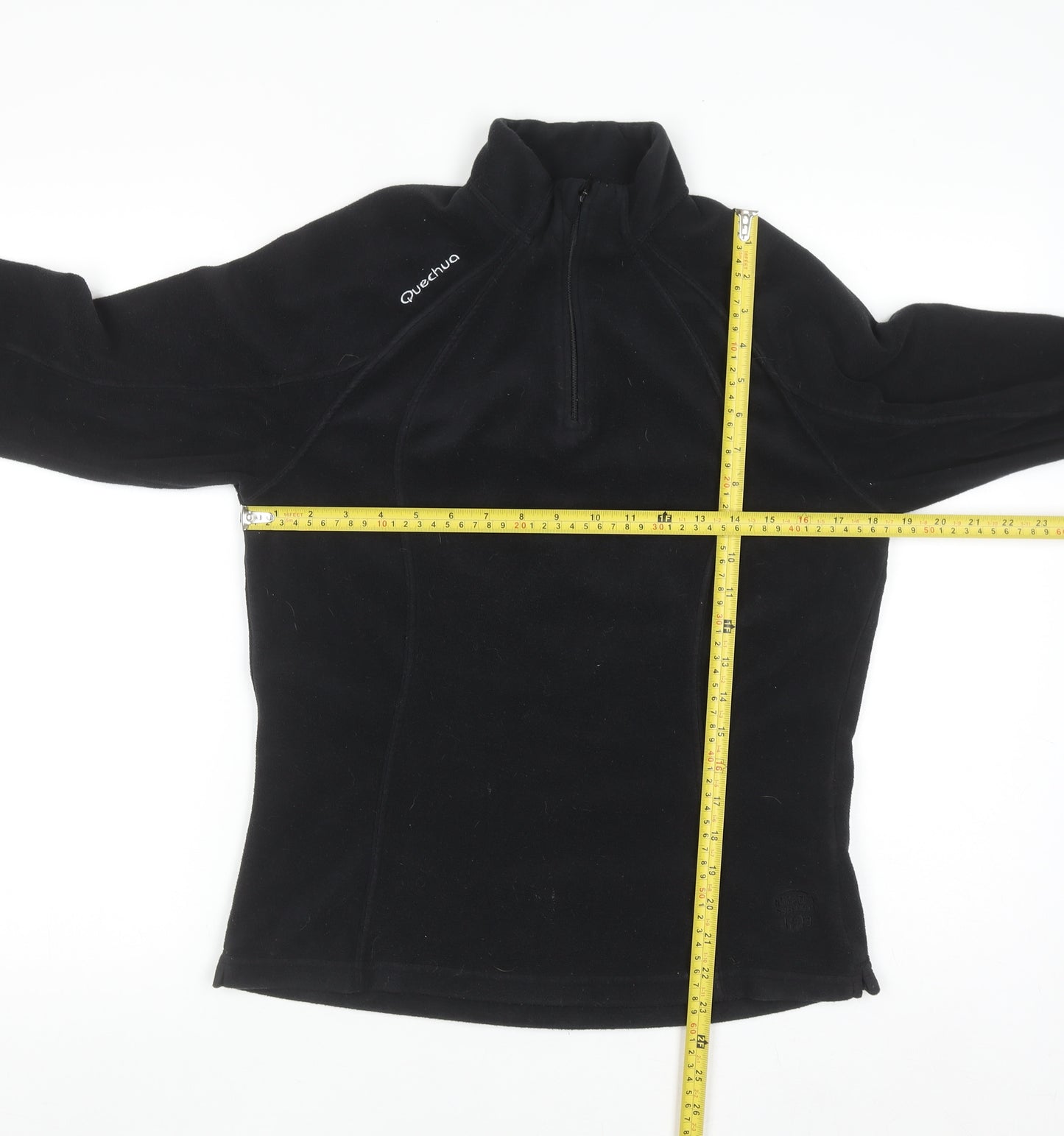 Quechua Men’s Black Fleece Half Zip Pullover Sweatshirt Size M