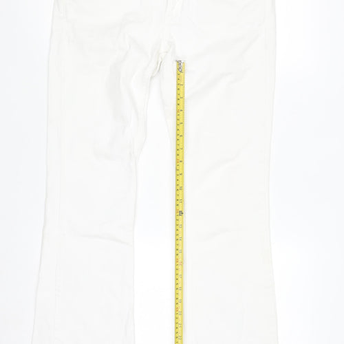 Topshop Moto White Bootcut Jeans Women W30 L36 Cotton Blend