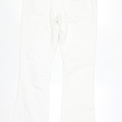 Topshop Moto White Bootcut Jeans Women W30 L36 Cotton Blend