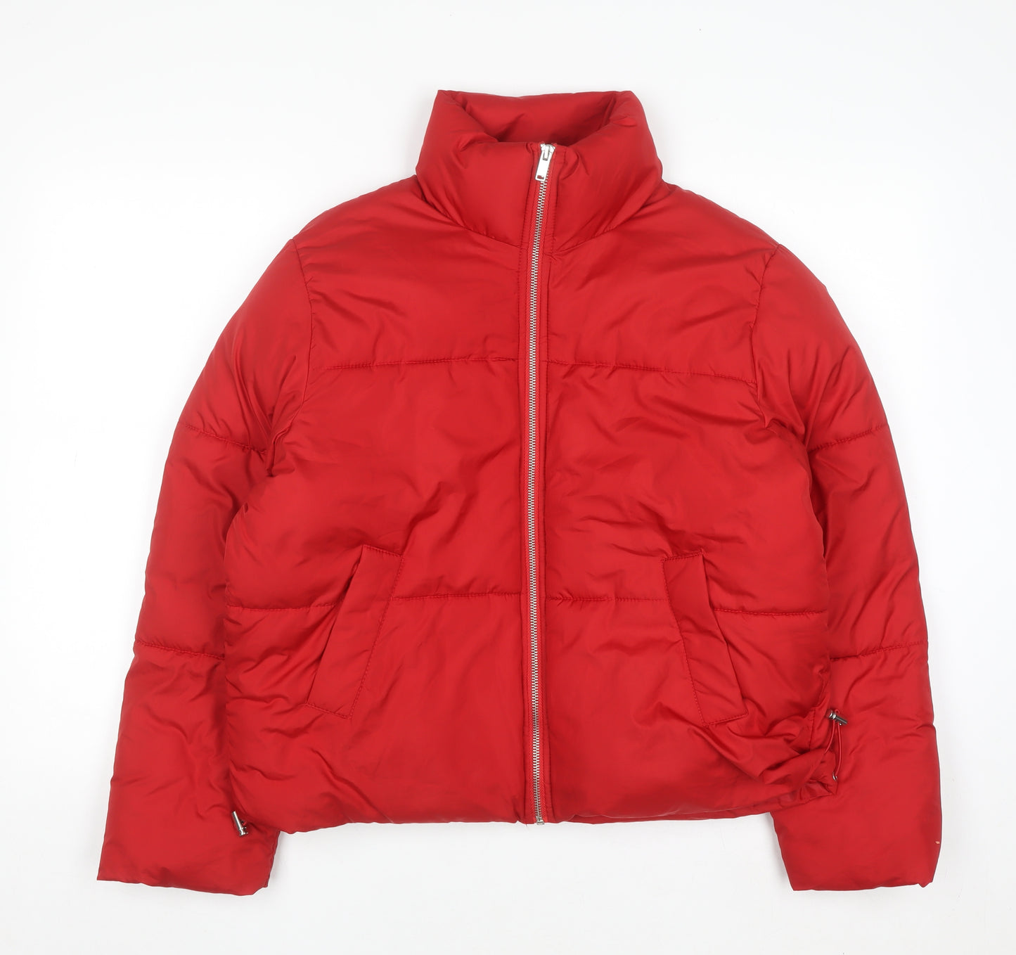 New Look Women's Red Short Puffer Jacket Size M Winter Casual