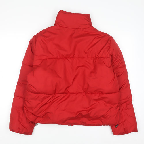 New Look Women's Red Short Puffer Jacket Size M Winter Casual