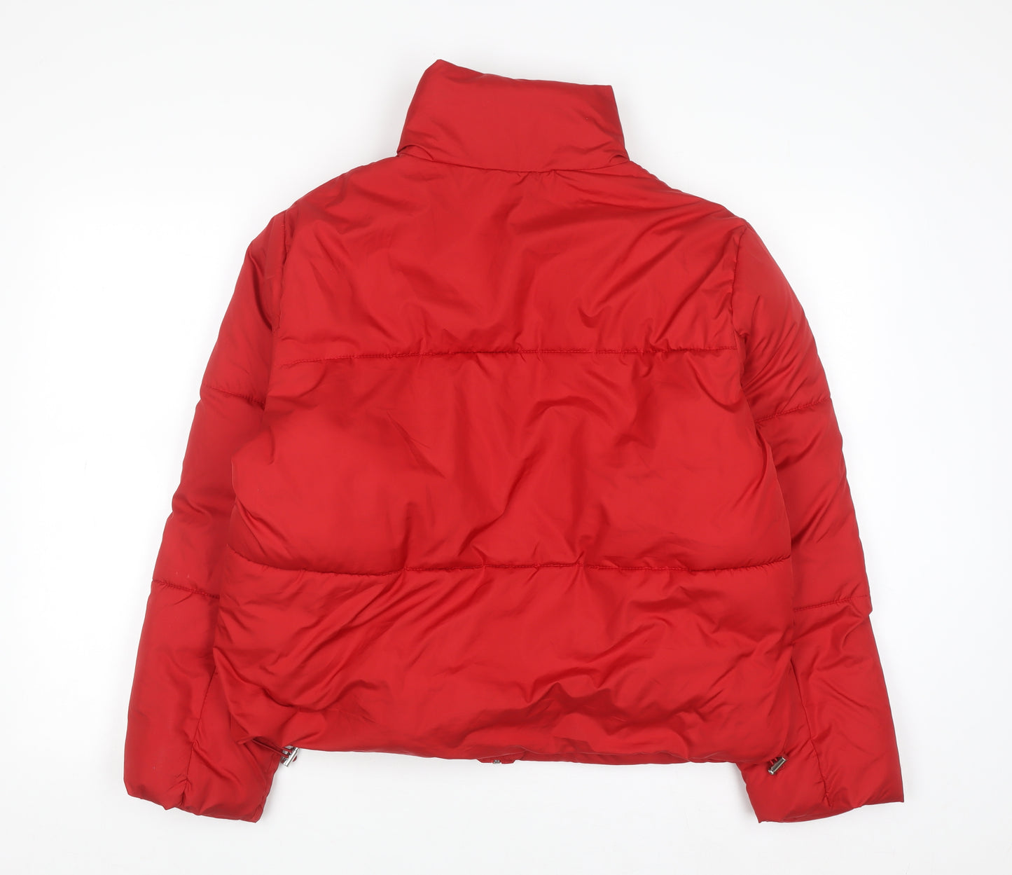 New Look Women's Red Short Puffer Jacket Size M Winter Casual