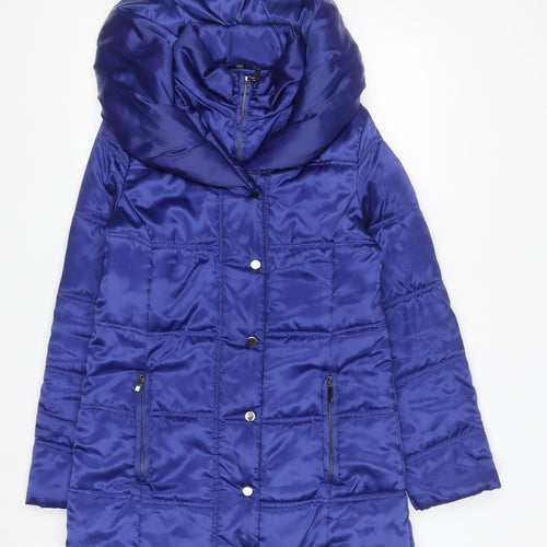 Alexon Women Blue Size 10 Puffer Coat Mid-Length Winter Jacket