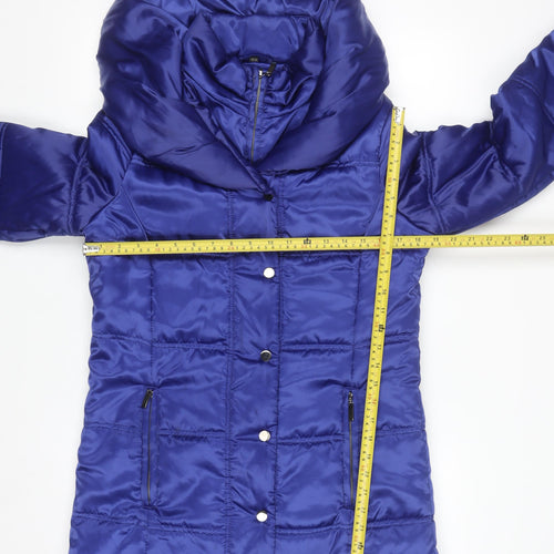 Alexon Women Blue Size 10 Puffer Coat Mid-Length Winter Jacket