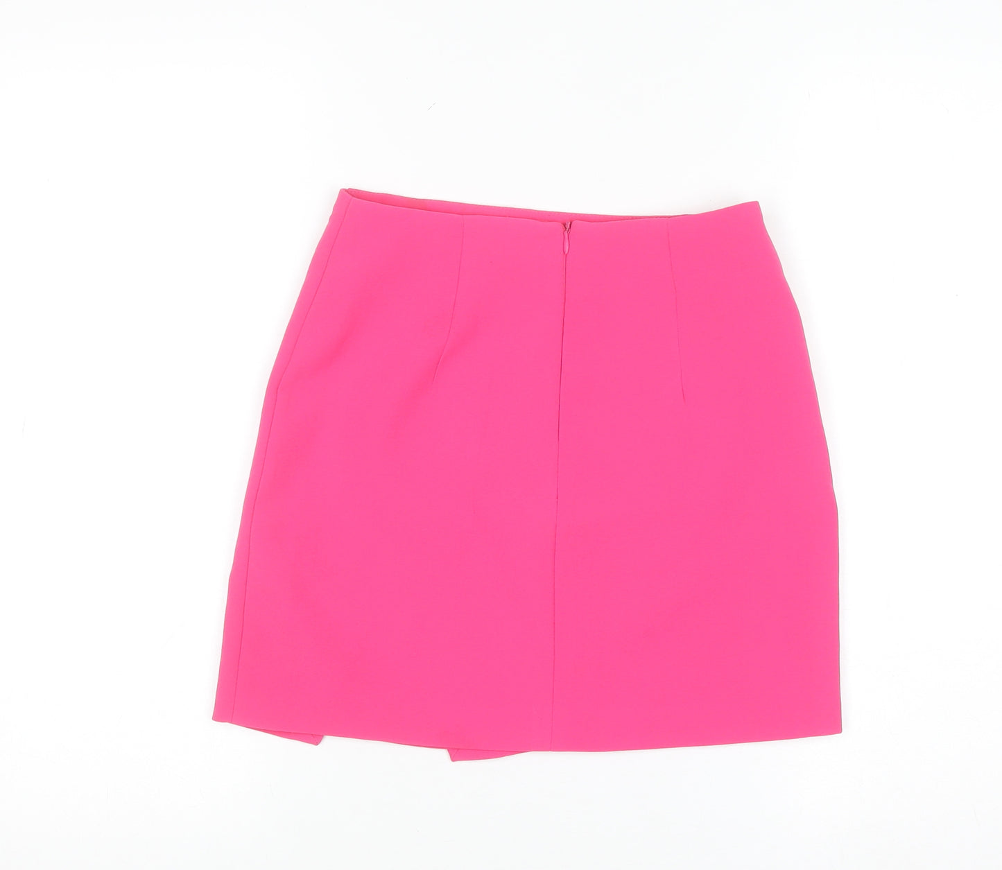 Primark Women's Pink Short Pencil Skirt Size 4 Stretch Zip