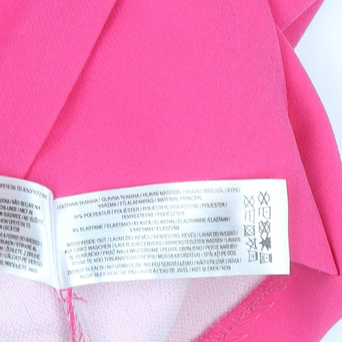 Primark Women's Pink Short Pencil Skirt Size 4 Stretch Zip