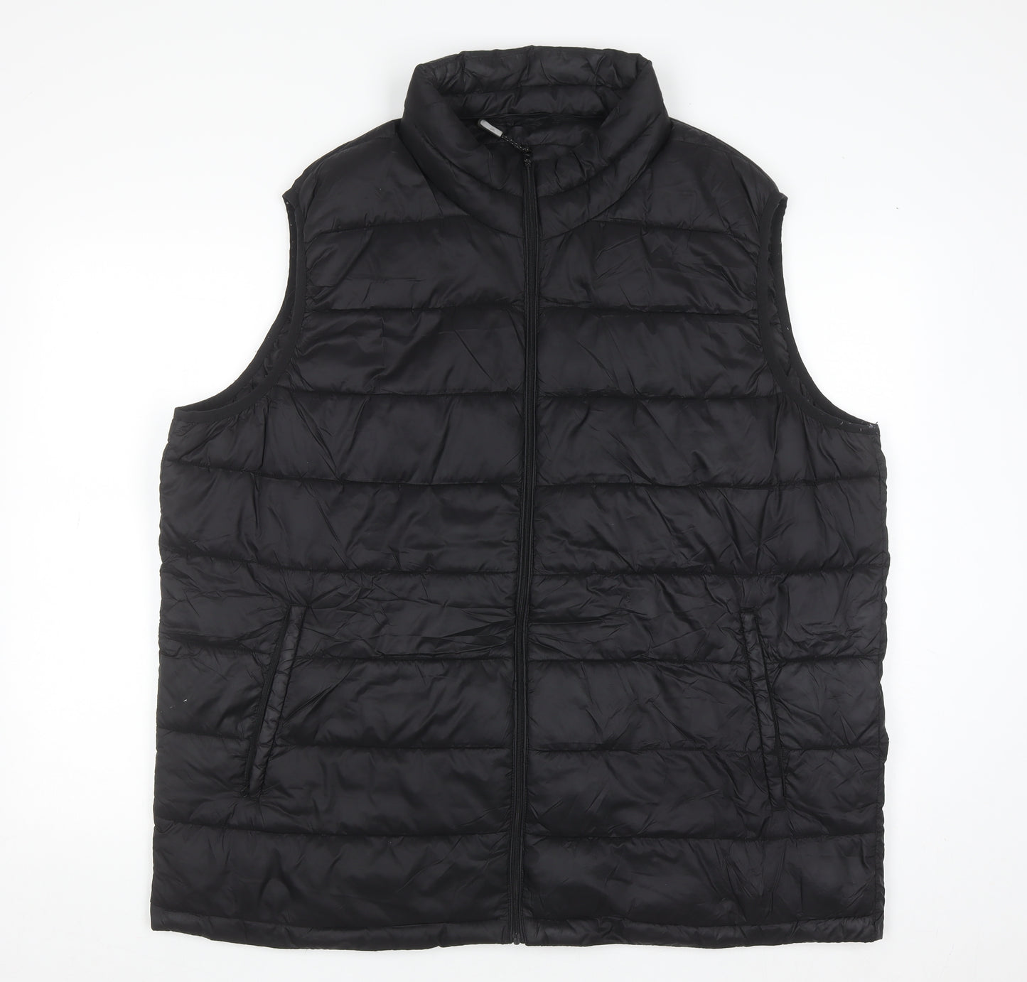 St. Bernard Men's Black 3XL Puffer Waistcoat Full Zip Nylon