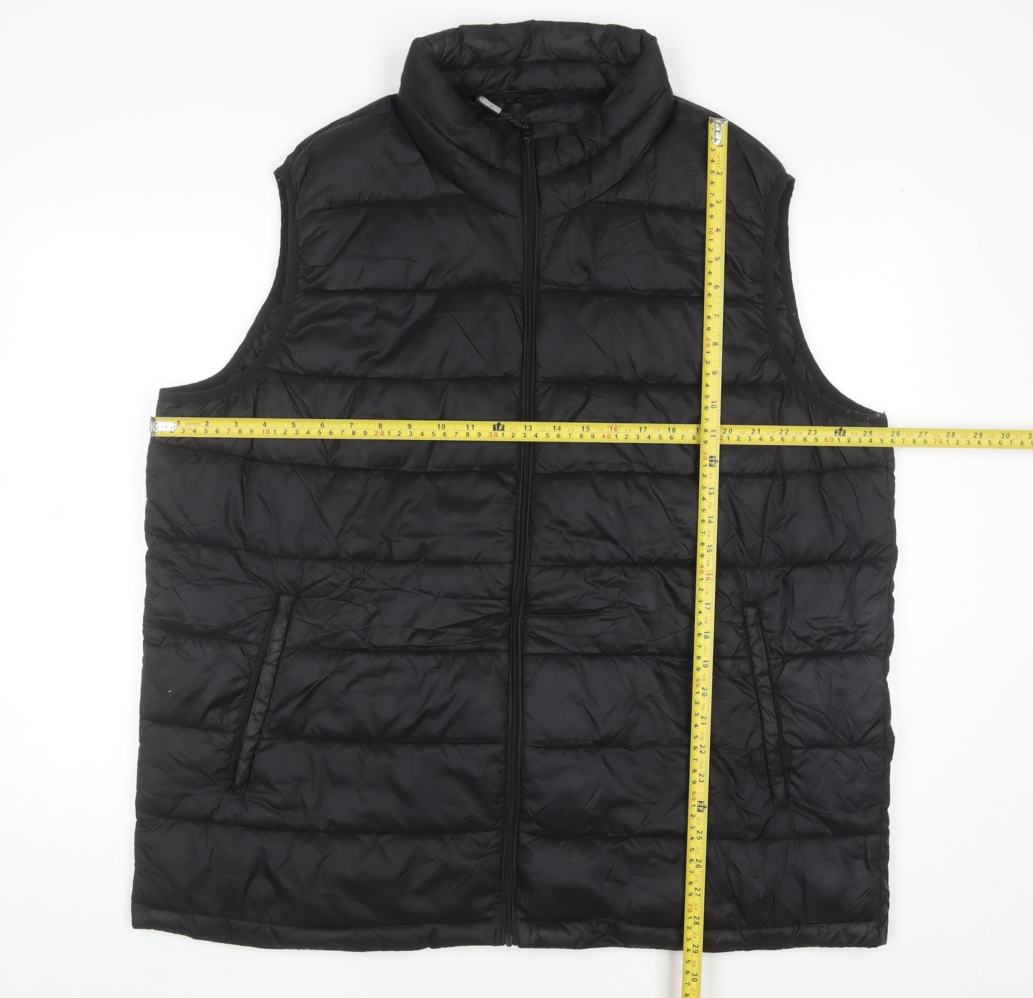 St. Bernard Men's Black 3XL Puffer Waistcoat Full Zip Nylon