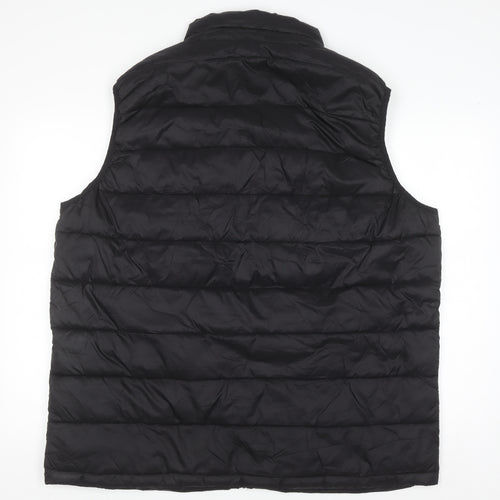 St. Bernard Men's Black 3XL Puffer Waistcoat Full Zip Nylon