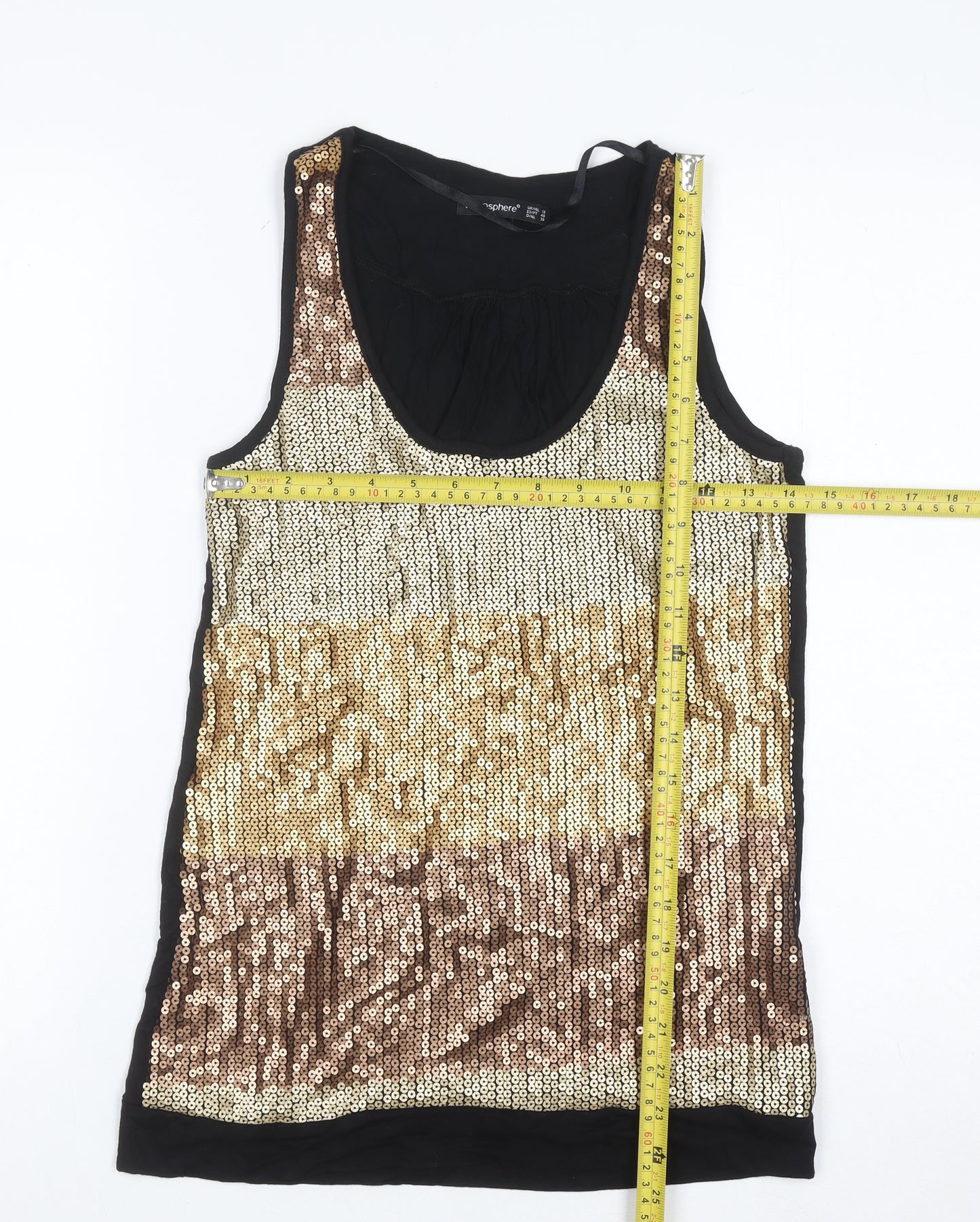 Atmosphere Women’s Multicoloured Sequin Camisole Tank Top Size 12