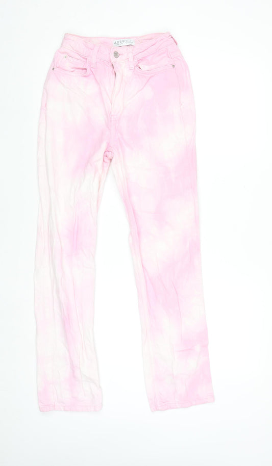 Primark Women’s Pink Straight Jeans Size 4 Cotton Denim