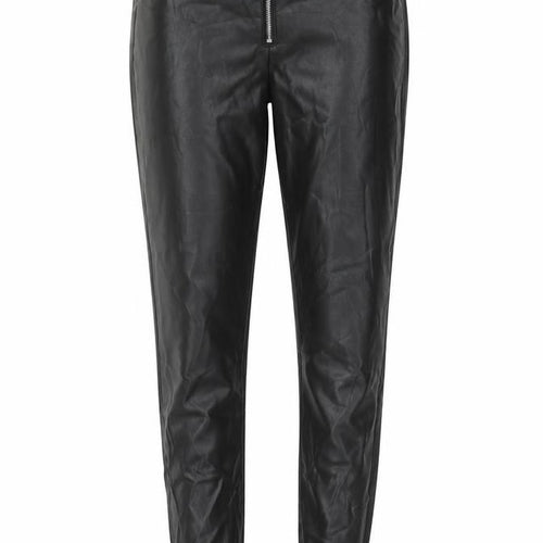 Zara Women Black Faux Leather High Rise Skinny Leggings S