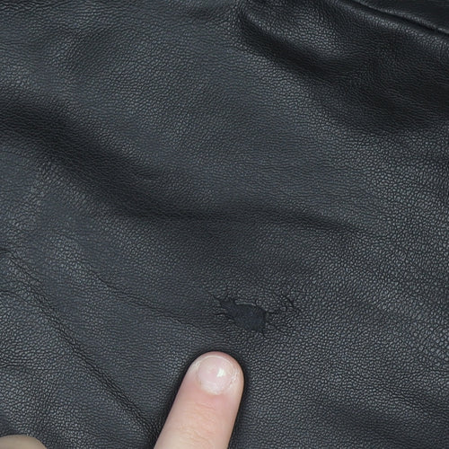 Zara Women Black Faux Leather High Rise Skinny Leggings S