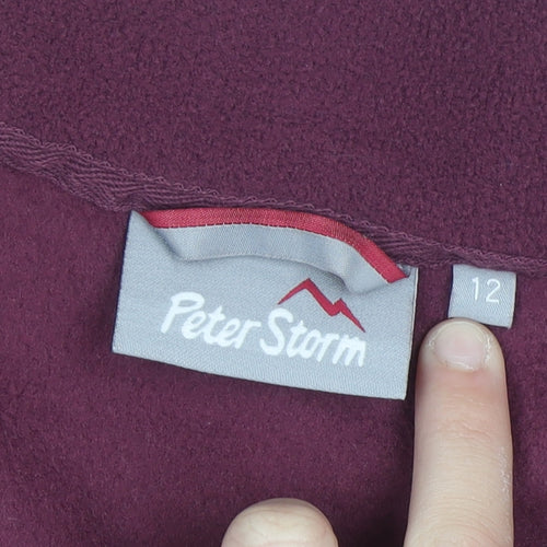 Peter Storm Womens Purple Full Zip Fleece Jacket Size 12