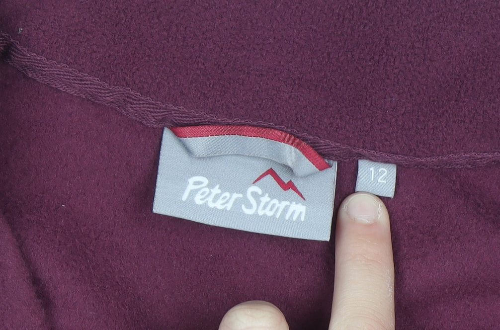 Peter Storm Womens Purple Full Zip Fleece Jacket Size 12
