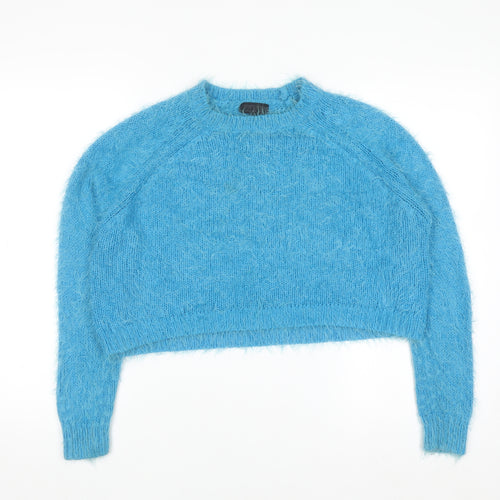 Topshop Women’s Blue Chunky Knit Pullover Jumper Size 10